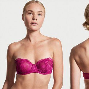 Victoria's Secret WHITE Sexy Tee Unlined Strapless Bra - New w tags